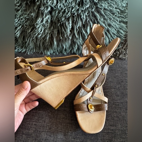 Marc by Marc Jacobs Leather Strappy Wedge Sandals Size 37.5 EU / 7 US - Picture 2 of 12